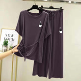 Dori-Style Logo-Printed 2-Pcs Lounge And Night Wear Suit. WLW-15