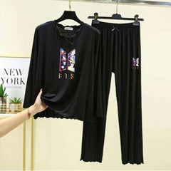 Tie Piko-Style Big-Printed 2-Pcs Lounge And Night Wear Suit. WLW-16