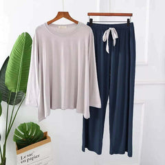 Contrast-Style 2-Pcs Lounge And Night Wear Suit. WLW-12