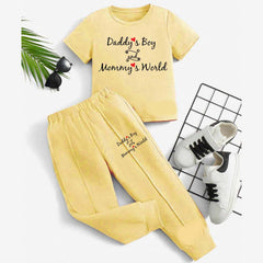 DB & MW Kids Trouser Pintex Style 2-Pcs Summer Suit. (HTS+TR)