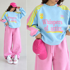 WOA Baggy Printed Style Premium Quality Winter 2-Pcs Tracksuit For Her. WWTS-57