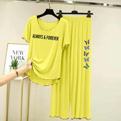 Piko-Style Big-Printed 2-Pcs Lounge And Night Wear Suit. WLW-06