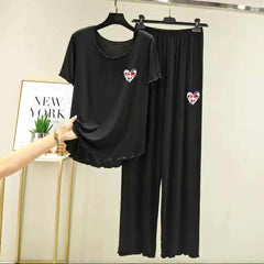 Piko-Style Logo-Printed 2-Pcs Lounge And Night Wear Suit. WLW-06