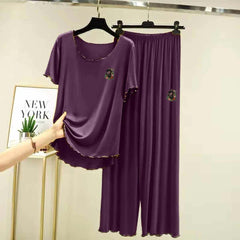 Piko-Style Logo-Printed 2-Pcs Lounge And Night Wear Suit. WLW-06