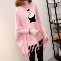 Chutki Printed Bat-Wing Style Winter Poncho.