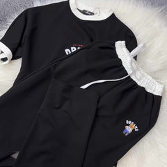 Bear Dreams Drop-Shoulder Style 2-Pcs Summer Dry-Fit Tracksuit For Her. WSTS-02
