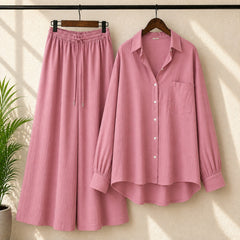 Alenza Western Shirt Style 2-Pcs Stiched Co-Ord Set. V2