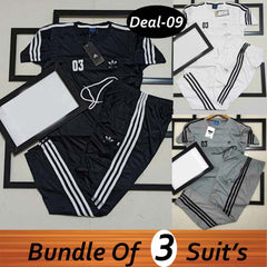 Bundle Of 3 Casual Wear 2-Pcs Summer Suit. Deal-09 (Clearance-Sale)