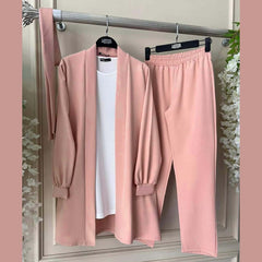 Gown Style 4-Pcs Winter Co-Ord Suit. WWTS-31