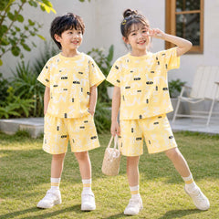 Kid's Funky Printed 2-Pcs Summer Suit. KSPS-10