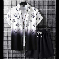 All-Over 3D Printed Premium Quality Dry-Fit 2-Pcs Summer Suit. MS3D-08