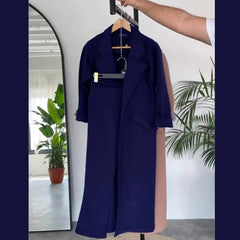 Long Trench Coat Style 2-Pcs Winter Co-Ord Set. WWTS-08