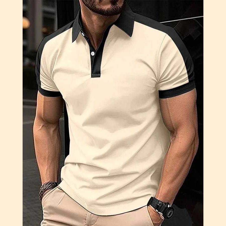 Skin Collar Style Contrast Shoulder Designer Summer Tshirt MSDTS-03