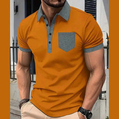 Mustard Collar Style Contrast Pocket Designer Summer Tshirt MSDTS-07