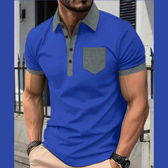 Dark-Sky Collar Style Contrast Pocket Designer Summer Tshirt MSDTS-07