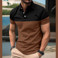 Rust 2-Tone Polo Style Designer Summer Tshirt MSDTS-10