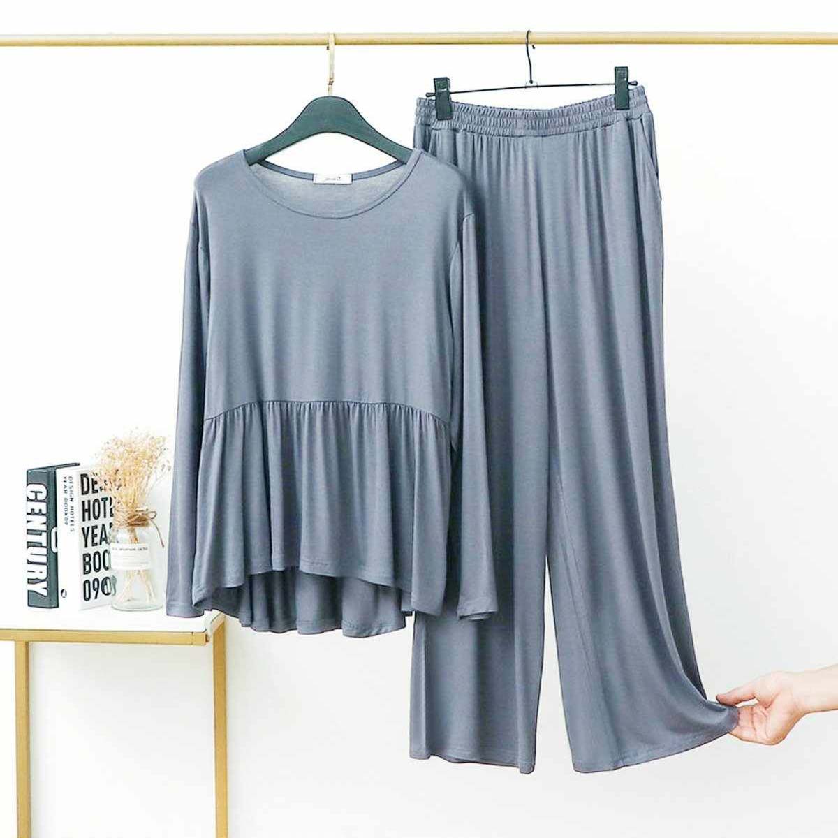 Peplum-Style 2-Pcs Lounge And Night Wear Suit. WLW-11