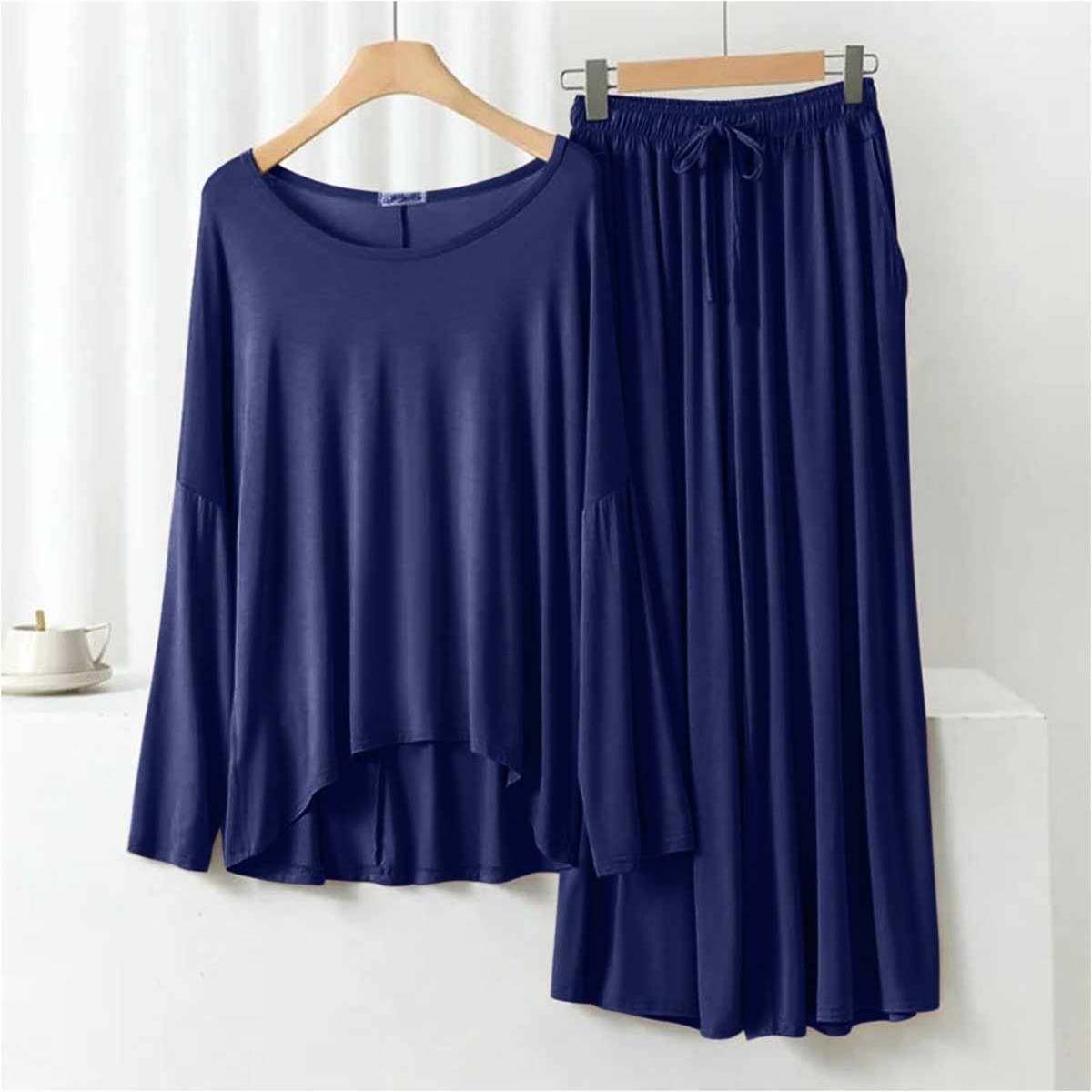 Plazo-Style 2-Pcs Lounge And Night Wear Suit. WLW-08