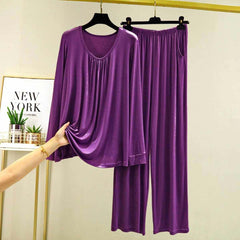 Neck Geadar-Style 2-Pcs Lounge And Night Wear Suit. WLW-14