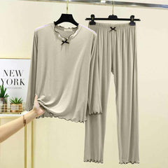 Tie Piko-Style 2-Pcs Lounge And Night Wear Suit. WLW-16