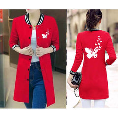 Butterfly Baseball Button Style Long Winter Upper.