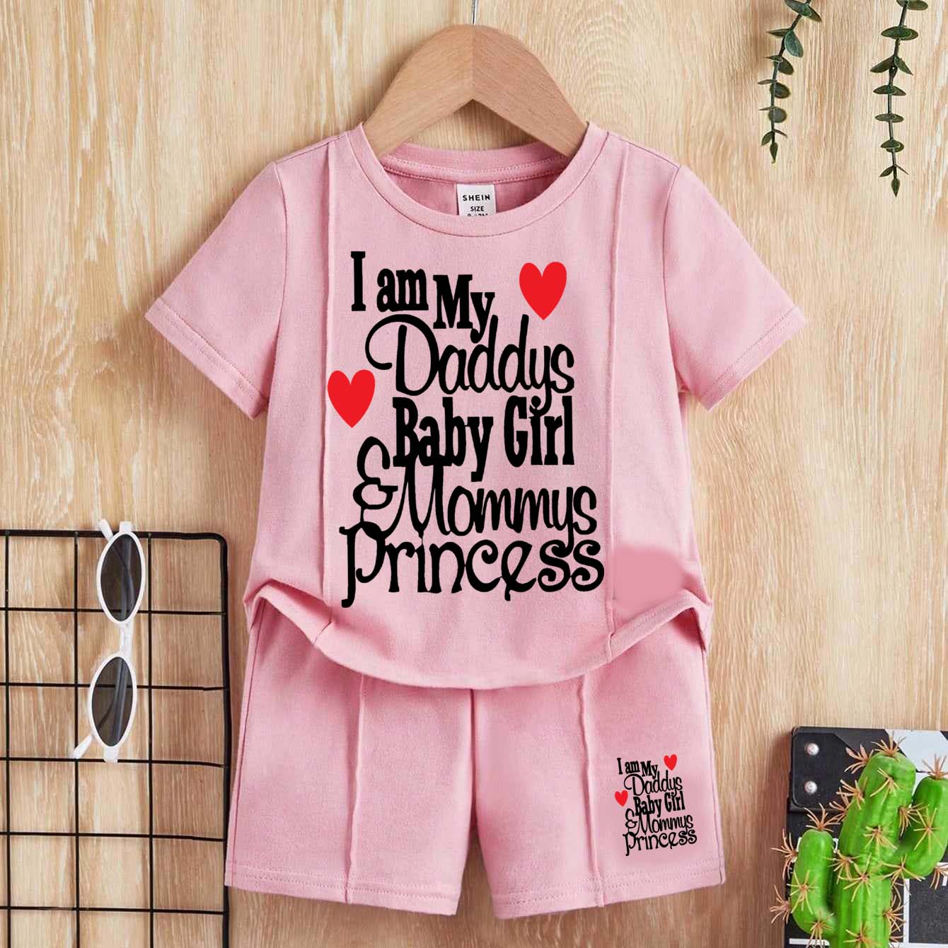 I Love DBG & MP Kids Pintex Style 2-Pcs Summer Suit. (HTS+SH)