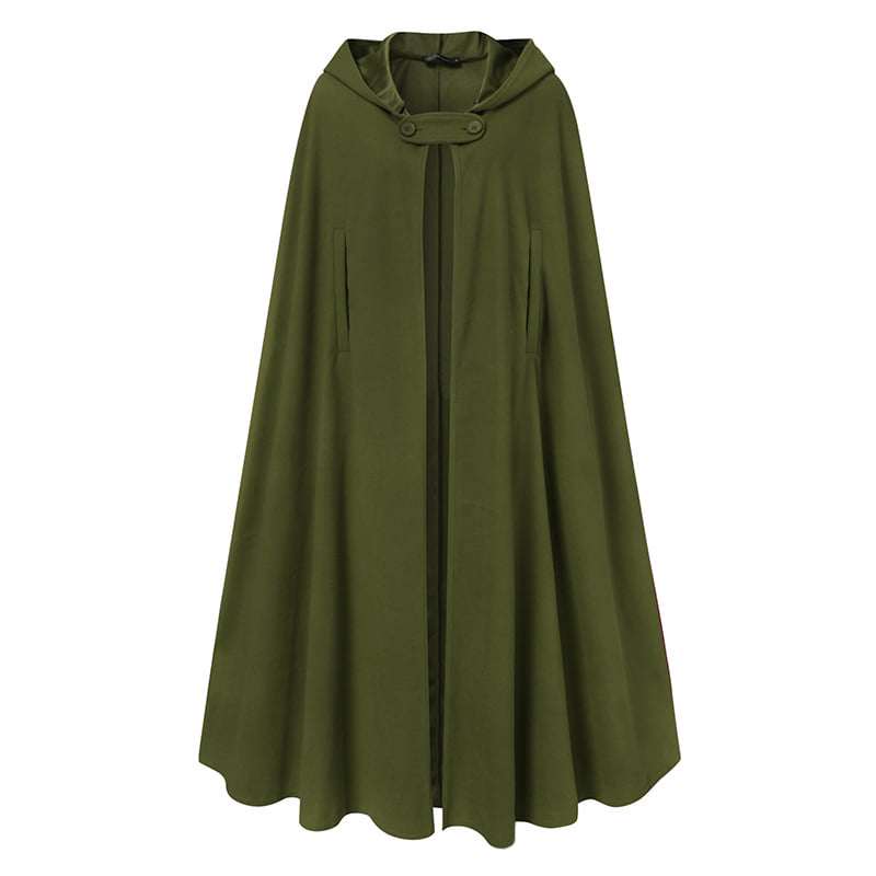 Long Hooded Batwing Style Winter Fleece Upper.