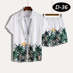 All-Over 3D Printed Premium Quality Dry-Fit 2-Pcs Summer Suit. D-36