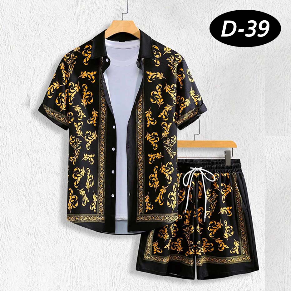 All-Over 3D Printed Premium Quality Dry-Fit 2-Pcs Summer Suit. D-39