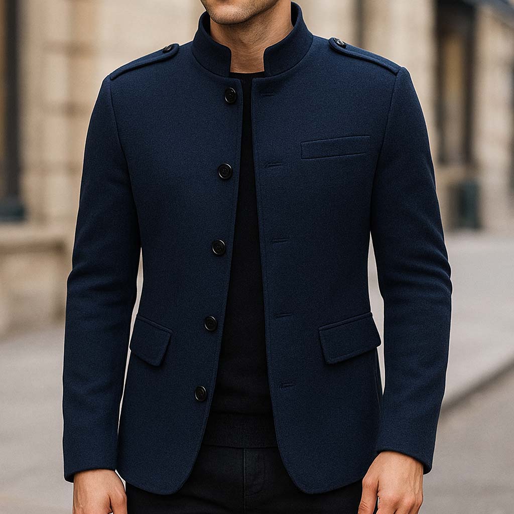 Collar Style Casual Winter Fleece Coat. MWJ-407 V3