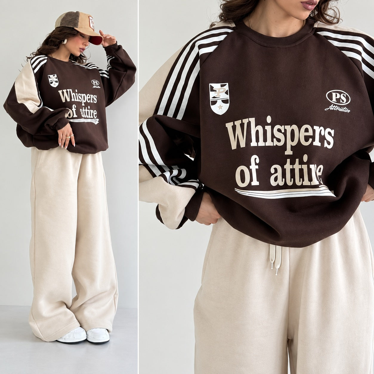WOA Baggy Printed Style Premium Quality Winter 2-Pcs Tracksuit For Her. WWTS-57
