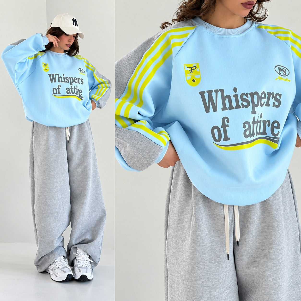 WOA Baggy Printed Style Premium Quality Winter 2-Pcs Tracksuit For Her. WWTS-57