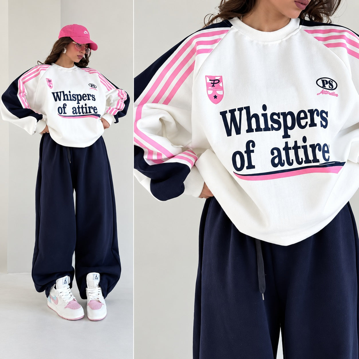 WOA Baggy Printed Style Premium Quality Winter 2-Pcs Tracksuit For Her. WWTS-57
