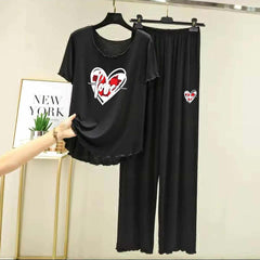 Piko-Style Big-Printed 2-Pcs Lounge And Night Wear Suit. WLW-06