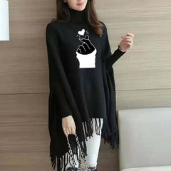 Chutki Printed Bat-Wing Style Winter Poncho.