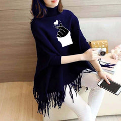 Chutki Printed Bat-Wing Style Winter Poncho.