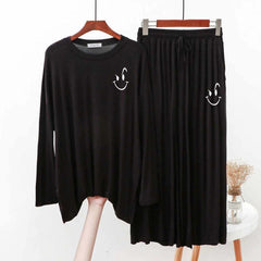 Baggy-Style Logo-Printed 2-Pcs Lounge And Night Wear Suit. WLW-09