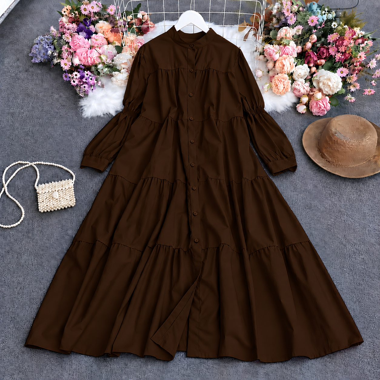 Antalia Western Patch-Work Style Long Frock.