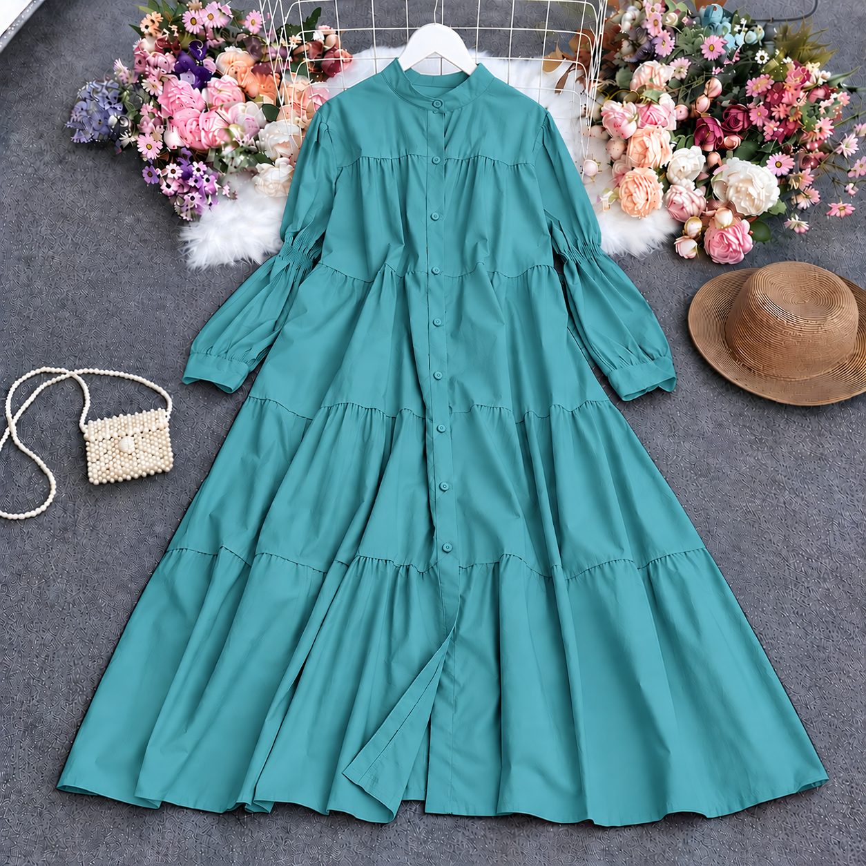 Antalia Western Patch-Work Style Long Frock.