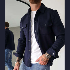 4-Pocket Button Jacket Style Overshirt For Winter's. MWJ-401 V4