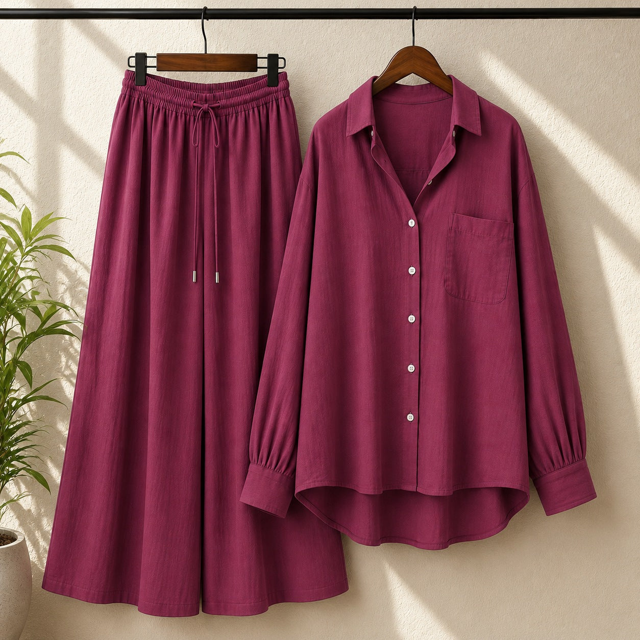 Alenza Western Shirt Style 2-Pcs Stiched Co-Ord Set. V2