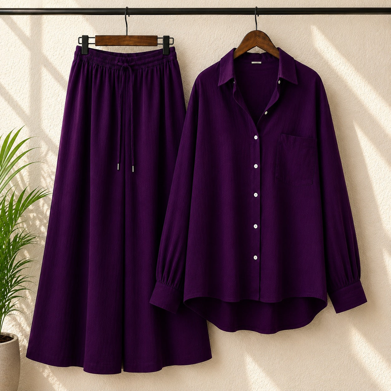 Alenza Western Shirt Style 2-Pcs Stiched Co-Ord Set. V2