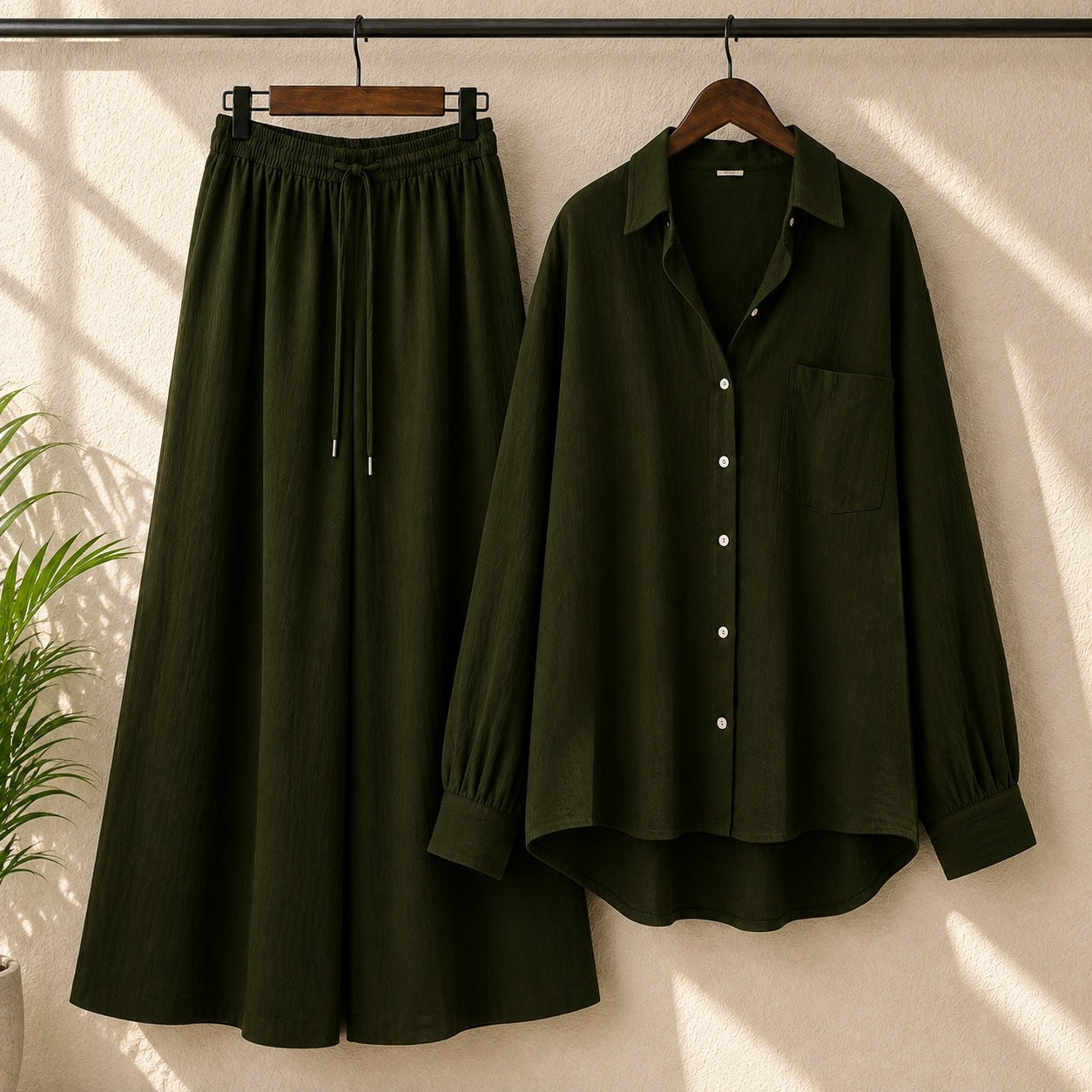 Alenza Western Shirt Style 2-Pcs Stiched Co-Ord Set. V2