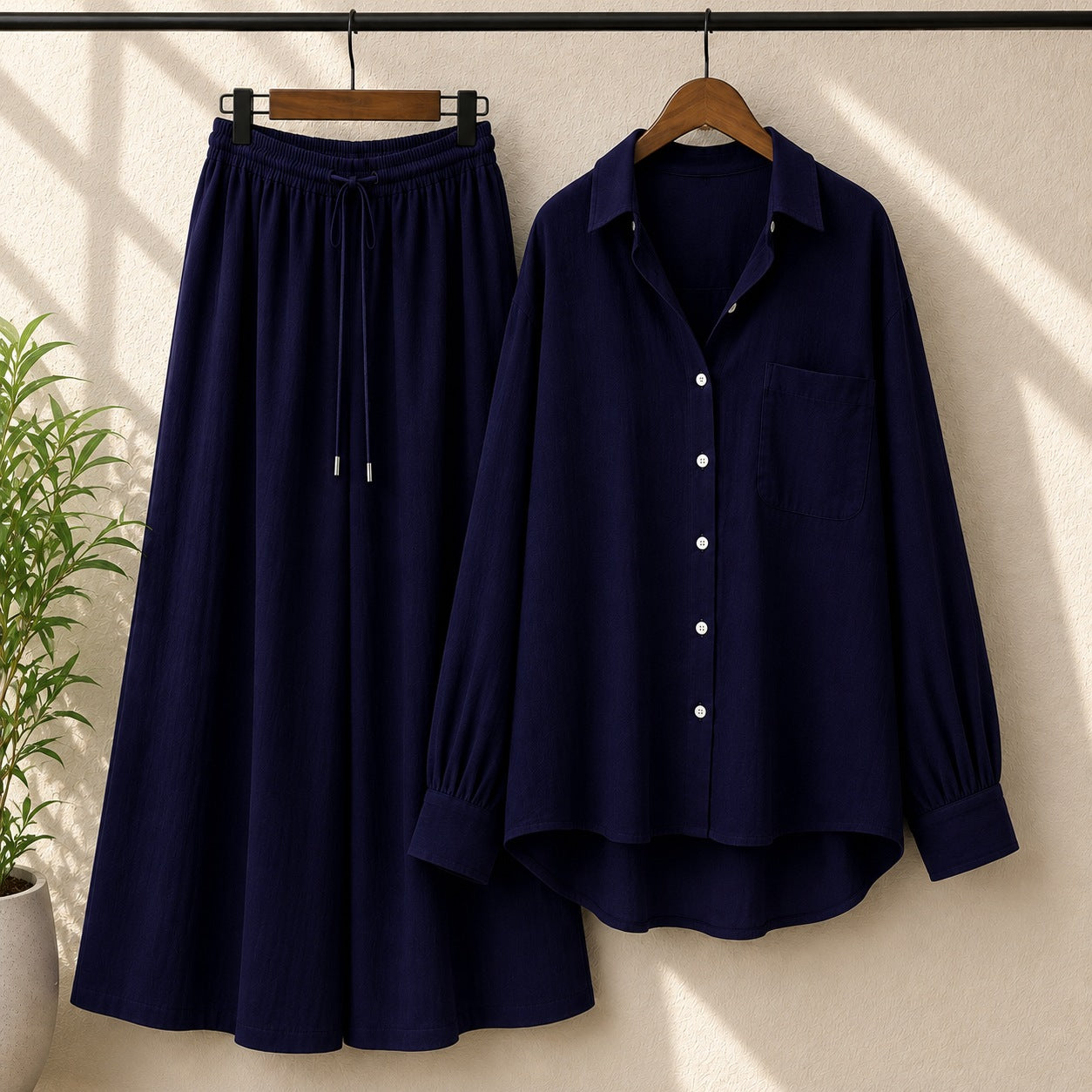 Alenza Western Shirt Style 2-Pcs Stiched Co-Ord Set. V2