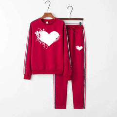 RED Multi-Stripe Style 2-Pcs Summer Suit For Her.