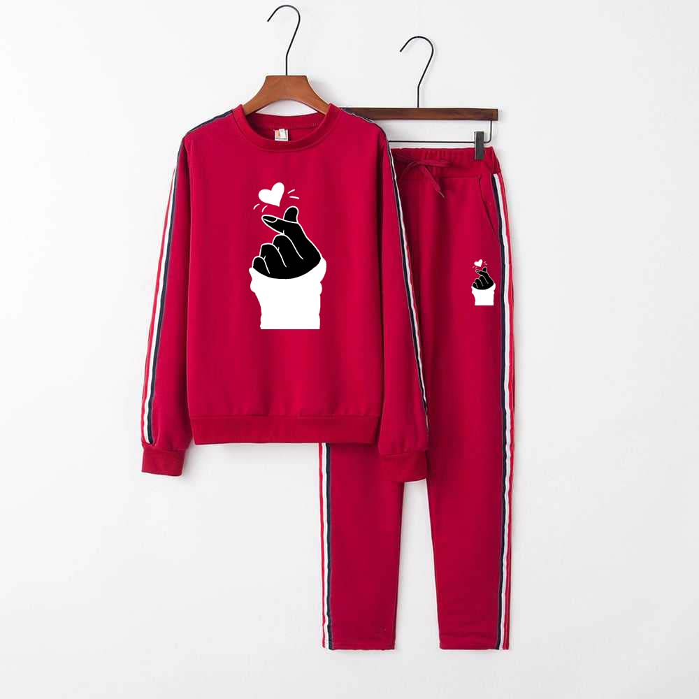 RED Multi-Stripe Style 2-Pcs Summer Suit For Her.