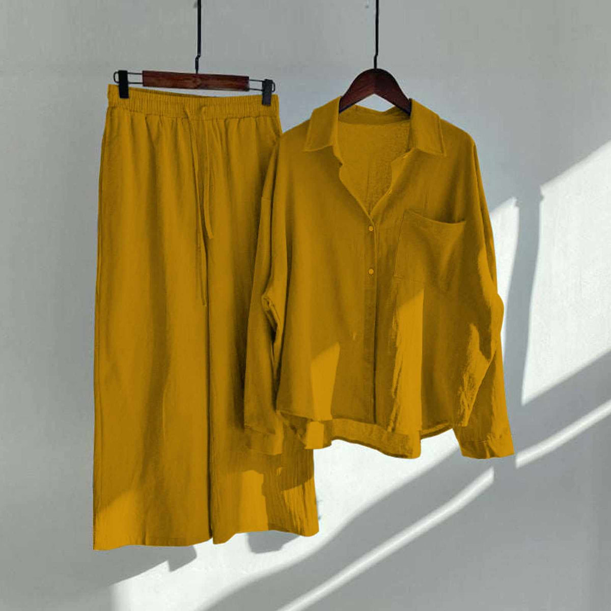 Alenza Western Shirt Style 2-Pcs Stiched Co-Ord Set.