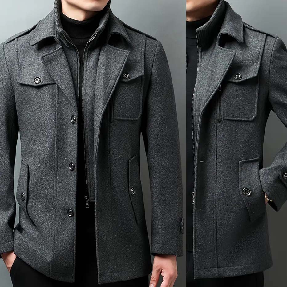 Arctix Casual Double-Neck Winter Casual Fleece Coat. MWJ-408 V2