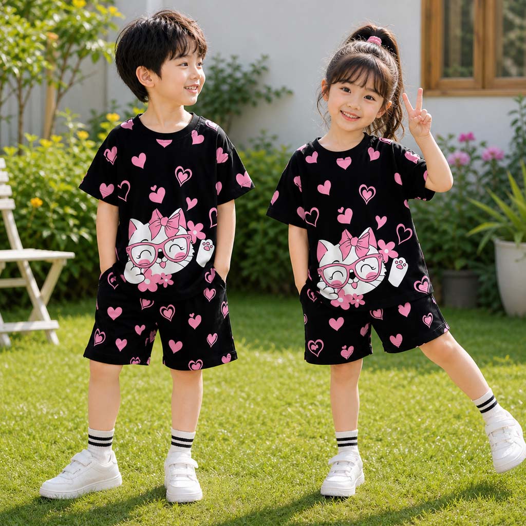 Kid's Funky Printed 2-Pcs Summer Suit. KSPS-15