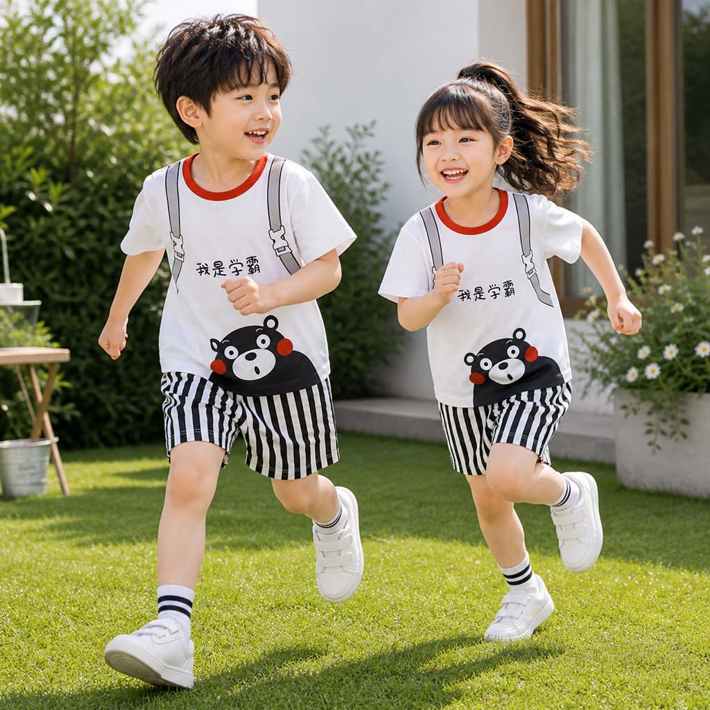 Kid's Funky Printed 2-Pcs Summer Suit. KSPS-19